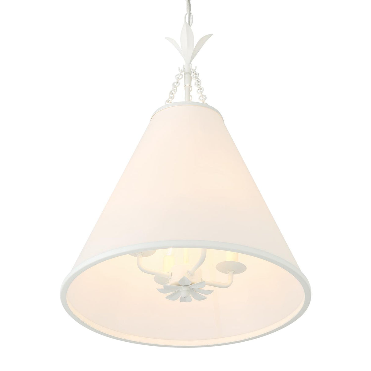 Crystorama Broche 4 Light Matte White Pendant