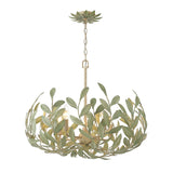 Crystorama Broche 5 Light Champagne Green Tea Chandelier