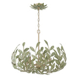 Crystorama Broche 5 Light Champagne Green Tea Chandelier