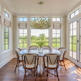 Crystorama Broche 5 Light Champagne Green Tea Chandelier