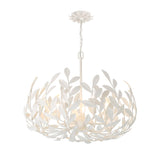 Crystorama Broche 5 Light Matte White Chandelier