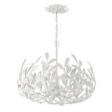 Crystorama Broche 5 Light Matte White Chandelier