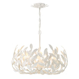 Crystorama Broche 5 Light Matte White Chandelier