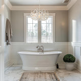 Crystorama Broche 5 Light Matte White Chandelier