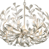 Crystorama Broche 5 Light Antique Silver Chandelier