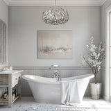 Crystorama Broche 5 Light Antique Silver Chandelier