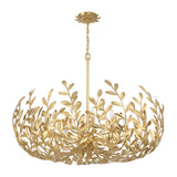 Crystorama Broche 12 Light Antique Gold Chandelier