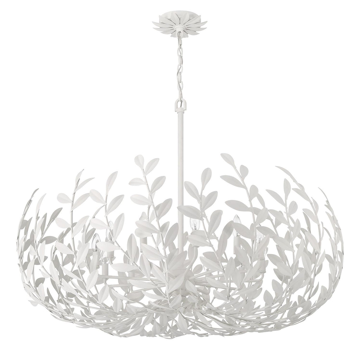 Crystorama Broche 12 Light Matte White Chandelier