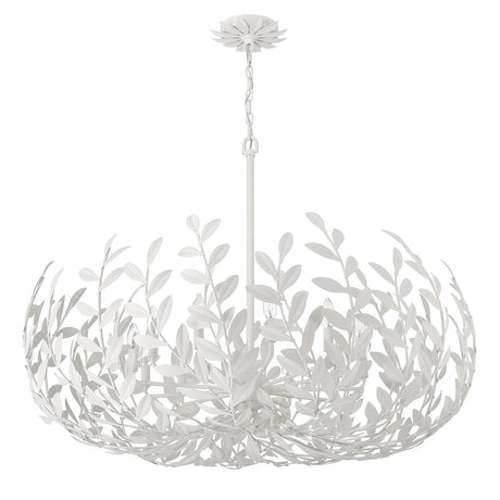 Crystorama Broche 12 Light Matte White Chandelier
