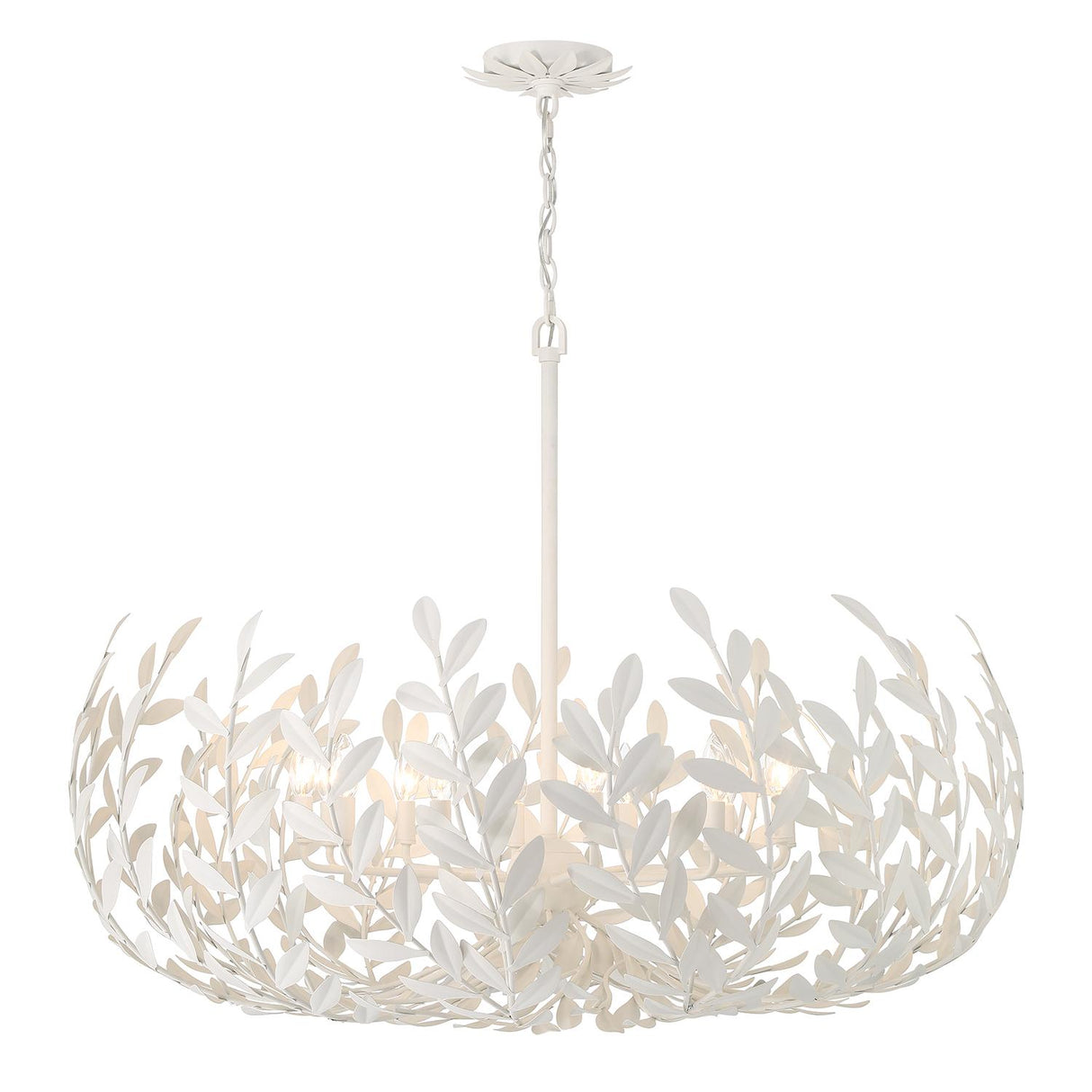 Crystorama Broche 12 Light Matte White Chandelier