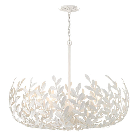 Crystorama Broche 12 Light Matte White Chandelier