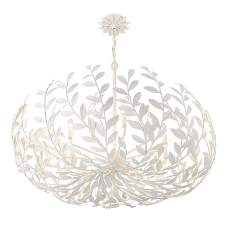 Crystorama Broche 12 Light Matte White Chandelier