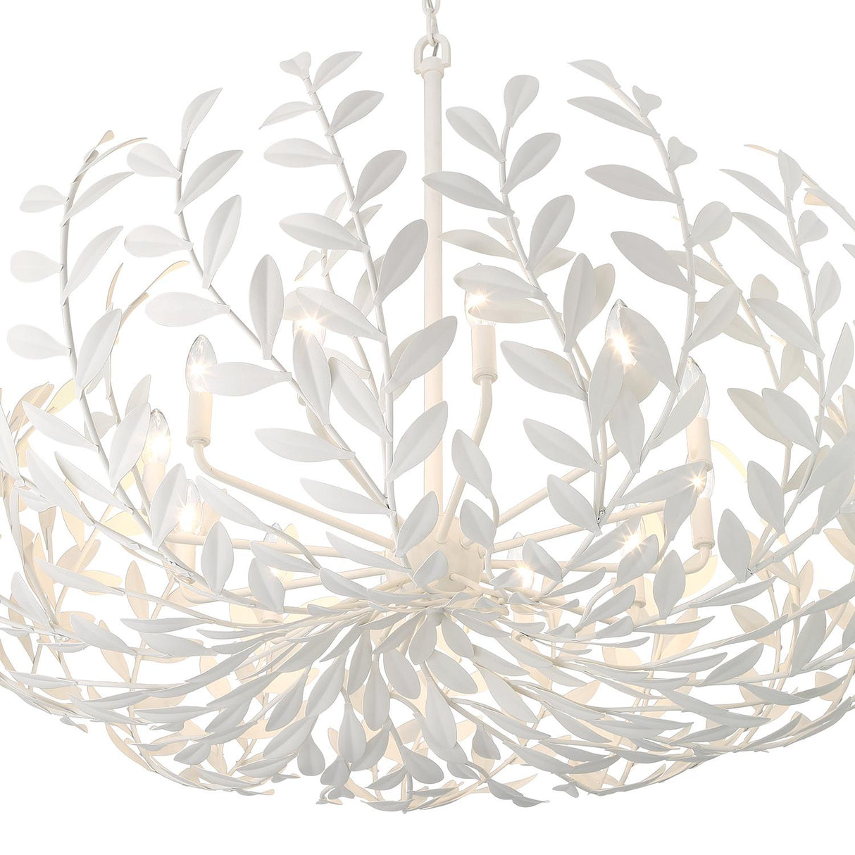 Crystorama Broche 12 Light Matte White Chandelier