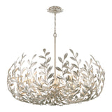 Crystorama Broche 12 Light Antique Silver Chandelier