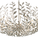 Crystorama Broche 12 Light Antique Silver Chandelier