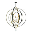Crystorama Luna 9 Light English Bronze + Antique Gold Chandelier