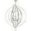 Crystorama Luna 9 Light Antique Silver Chandelier