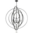Crystorama Luna 9 Light Matte Black Chandelier