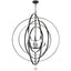 Crystorama Luna 9 Light Matte Black Chandelier