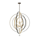 Crystorama Luna 12 Light English Bronze + Antique Gold Chandelier