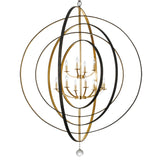 Crystorama Luna 12 Light English Bronze + Antique Gold Chandelier