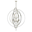 Crystorama Luna 12 Light Antique Silver Sphere Chandelier