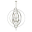 Crystorama Luna 12 Light Antique Silver Sphere Chandelier