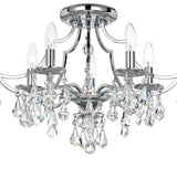 Crystorama Cedar 5 Light Polished Chrome Semi Flush Mount