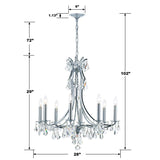 Crystorama Cedar 8 Light Swarovski Strass Crystal Polished Chrome Chandelier