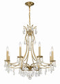Crystorama Cedar 8 Light Vibrant Gold Chandelier