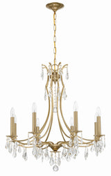 Crystorama Cedar 8 Light Vibrant Gold Chandelier