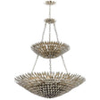 Crystorama Broche 18 Light Antique Silver Leaf Chandelier