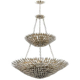 Crystorama Broche 18 Light Antique Silver Leaf Chandelier