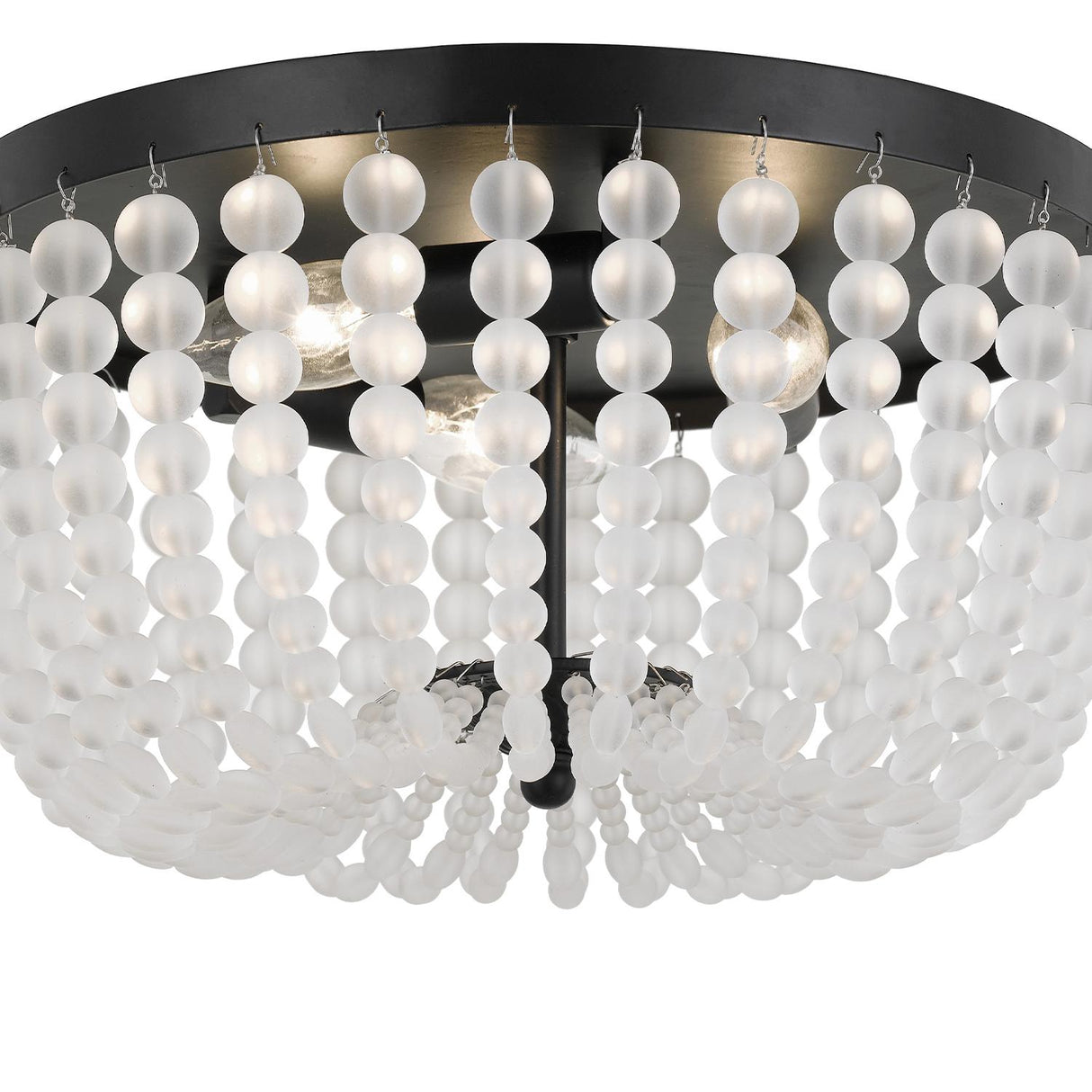 Crystorama Rylee 3 Light Matte Black Flush Mount