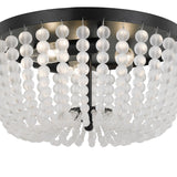 Crystorama Rylee 3 Light Matte Black Flush Mount