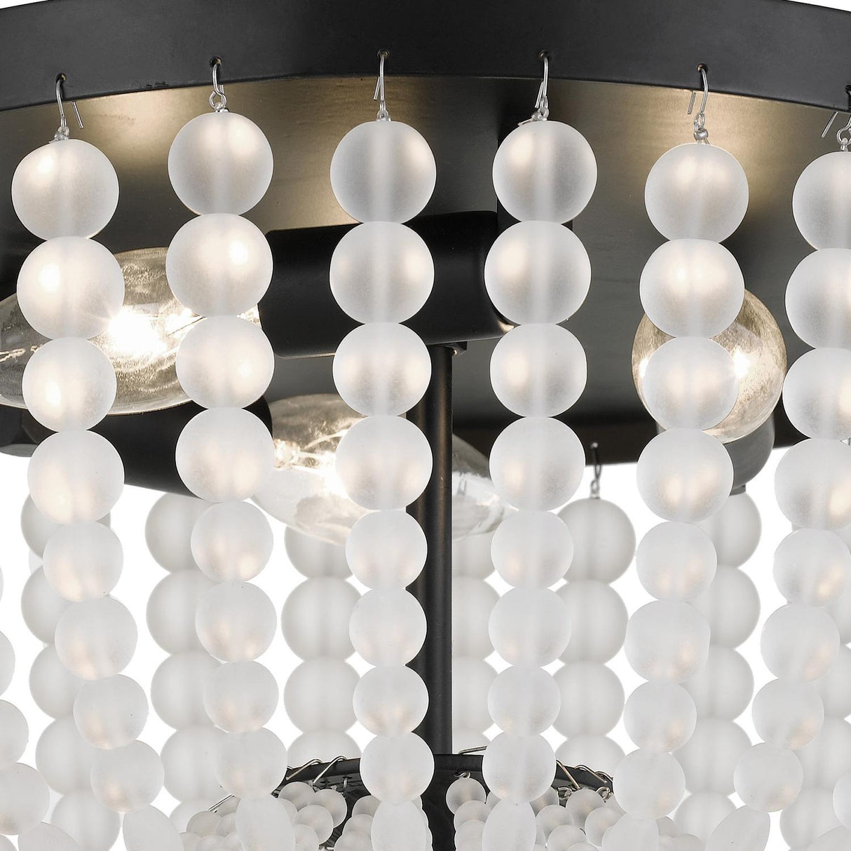 Crystorama Rylee 3 Light Matte Black Flush Mount