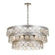 Crystorama Coco 6 Light Antique Silver Chandelier