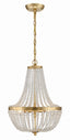Crystorama Rylee 3 Light Antique Gold Mini Chandelier