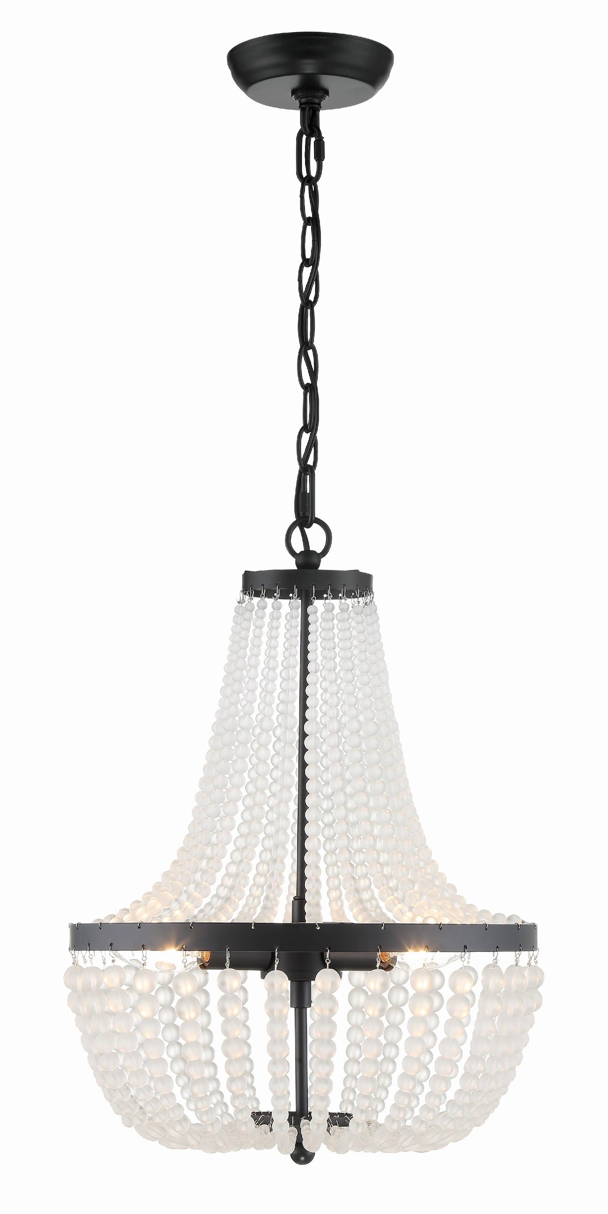 Crystorama Rylee 3 Light Matte Black Mini Chandelier
