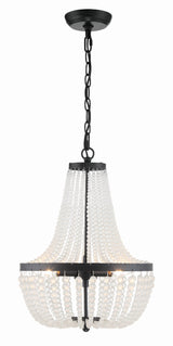 Crystorama Rylee 3 Light Matte Black Mini Chandelier