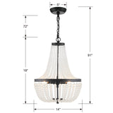 Crystorama Rylee 3 Light Matte Black Mini Chandelier