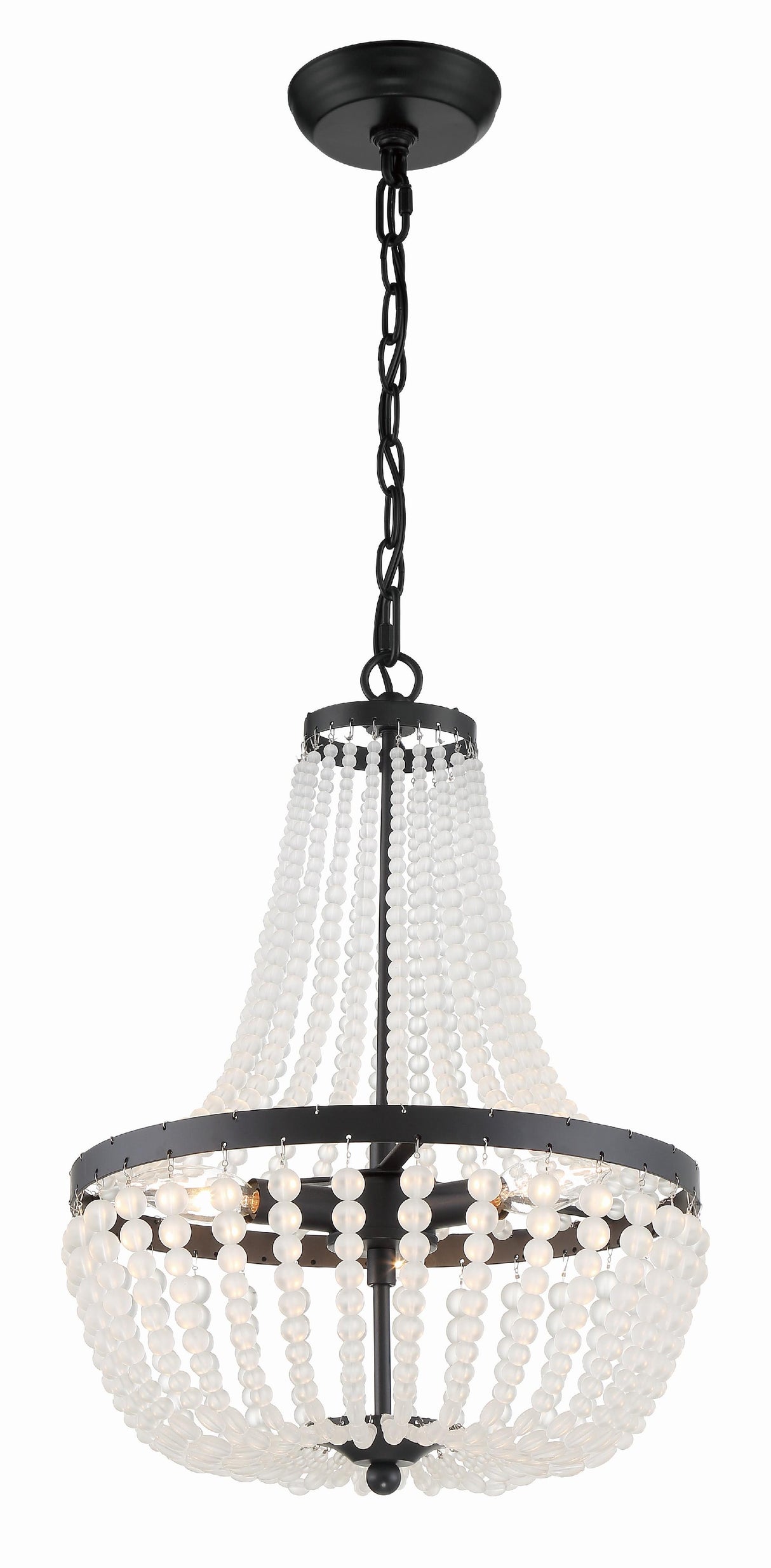 Crystorama Rylee 3 Light Matte Black Mini Chandelier