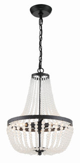 Crystorama Rylee 3 Light Matte Black Mini Chandelier