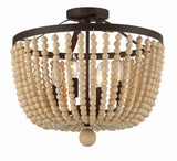 Crystorama Rylee 4 Light Forged Bronze Semi Flush Mount