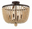 Crystorama Rylee 4 Light Forged Bronze Semi Flush Mount