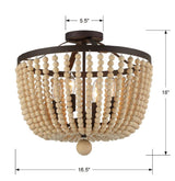 Crystorama Rylee 4 Light Forged Bronze Semi Flush Mount