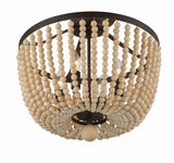 Crystorama Rylee 4 Light Forged Bronze Semi Flush Mount