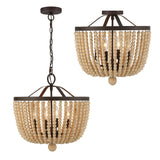 Crystorama Rylee 4 Light Forged Bronze Semi Flush Mount