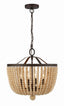 Crystorama Rylee 4 Light Forged Bronze Chandelier