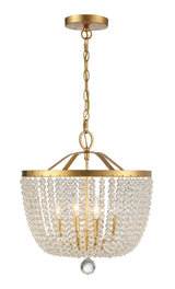 Crystorama Rylee 4 Light Antique Gold Chandelier